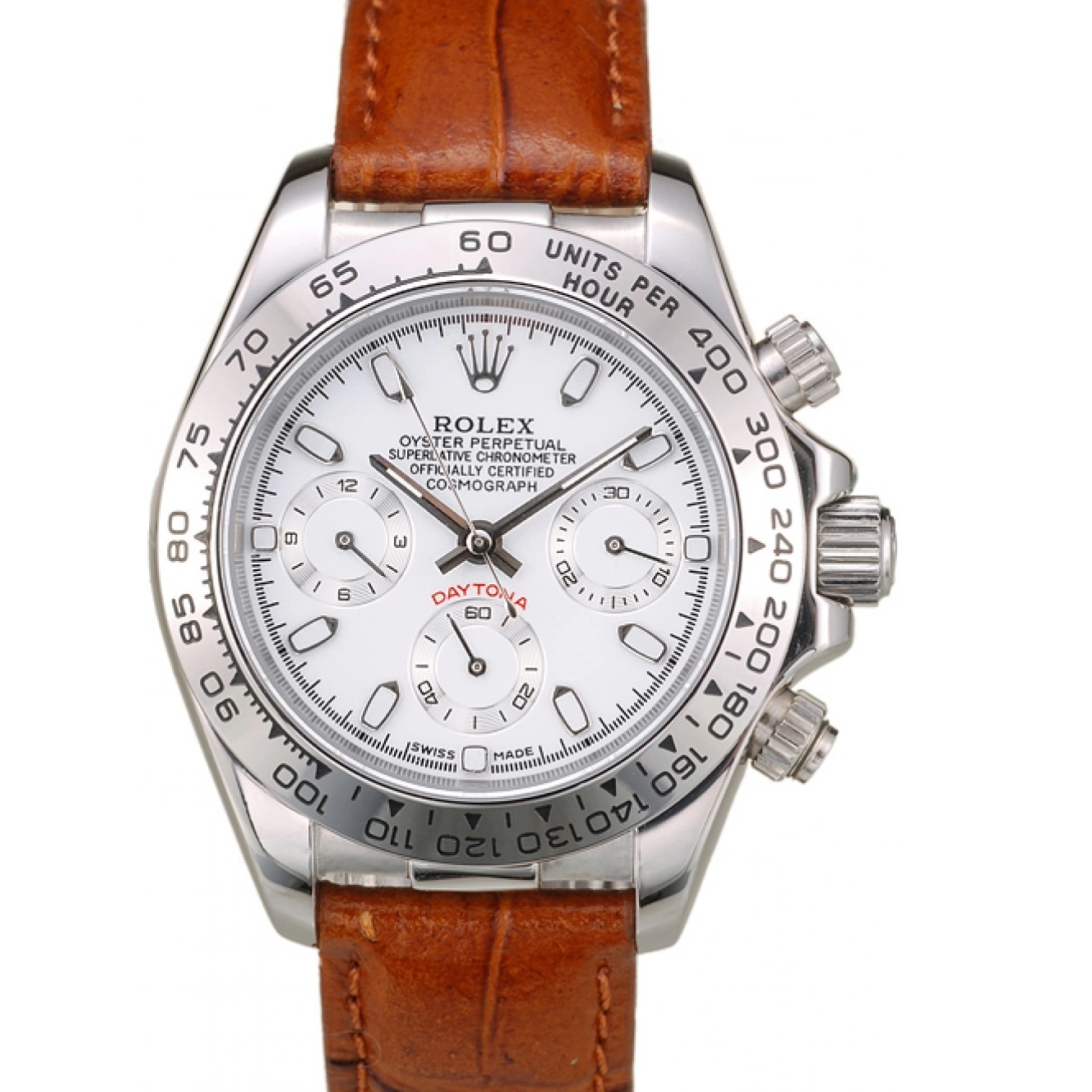 Good Copy Rolex Watches Case Dial Steel Leather Daytona Tachymeter Brown Lady White Rolex Strap Stainless 0713